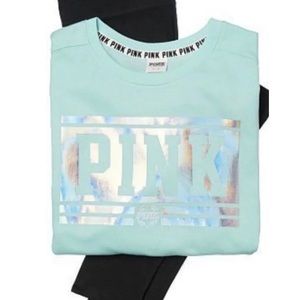 Victoria’s Secret PINK Teal Campus Crew